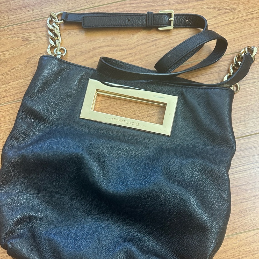 Michael Kors black and gold purse